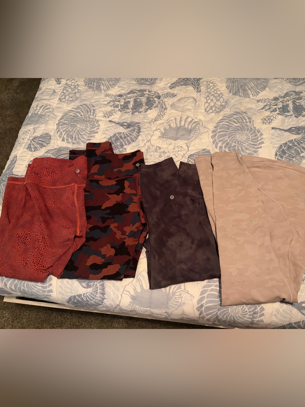 lululemon athletica Leggings Set in Rust, Camo, grey & Blush